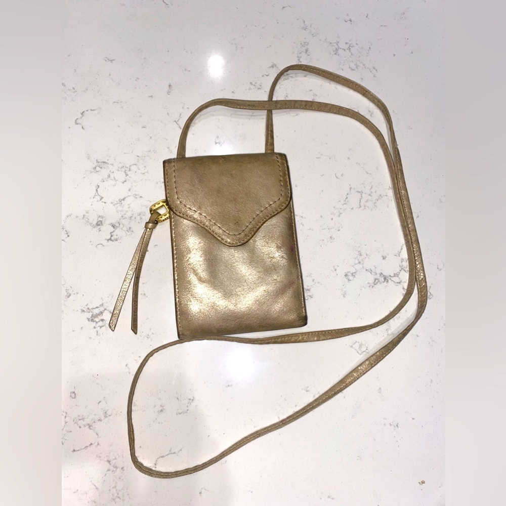 Gold HOBO crossbody travel wallet